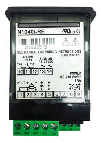 Indicador N1040i-re Usb - Saída: 1 Relé + Fonte 24 V