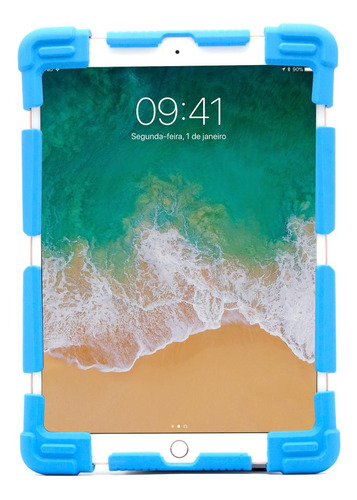 Capa Universal De Silicone Para Tablet Azul Un912bl - Geonav