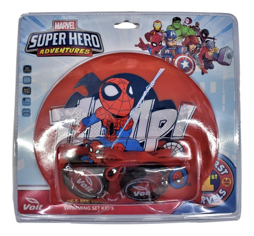 Goggle Y Gorra Voit Super Hero Marvel Spider Man Infantil