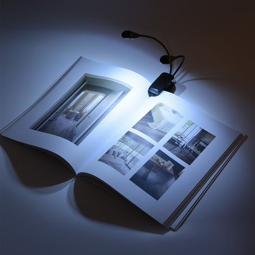 Lámpara Led Doble Brazo Ajustable Para Atril O Lectura