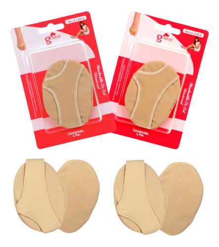 Kit Almohadilla Metatarsal Con Botón De Gel Chica (2pares)