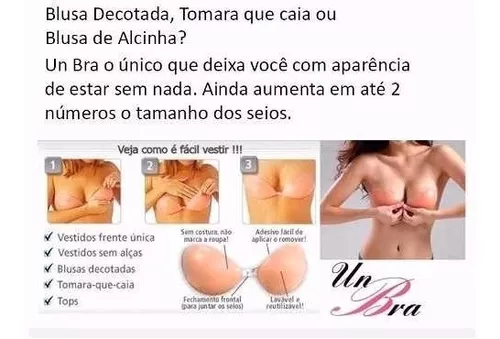 Sutiã Sutian Silicone Invisível Unbra Aumenta Seios Peitos