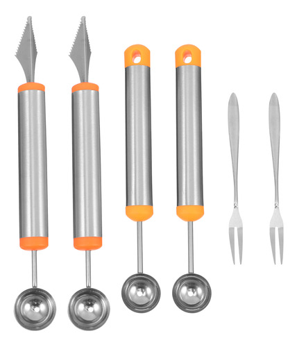 Utensilios De Cocina Fork Ice Cream Melon Baller, 6 Unidades