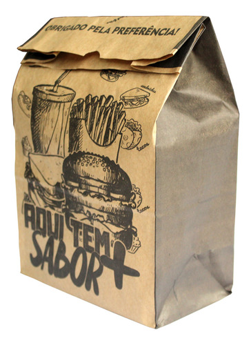 Saco Kraft Fast Food - Delivery 18x30 - C/200und