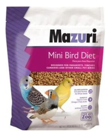 Alimento Mazuri Mini Bird 900 Gr Pellet Pequeñas Aves