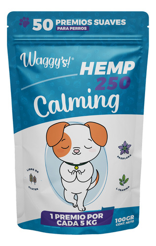 Waggys Premios Calming 250 Para Perros - Apoyo Relajante