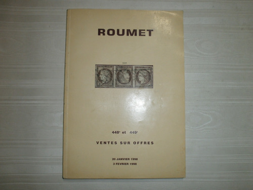 Catalogo Estampillas Roumet 20 Janvier - 3 Fevrier ´98 Stamp