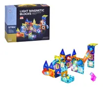 Comprar Bloques Construccion Magnetico Luces Led Pista Laberinto St