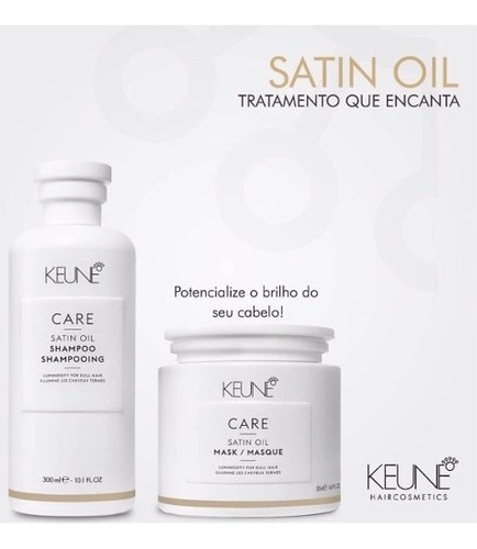 Keune Satin Oil Kit  Sh 300ml + Masc 200ml Oferta Promoção