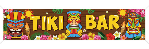 Tiki Banner Luau Decoración De Fiesta, Tiki Totem Tiki...