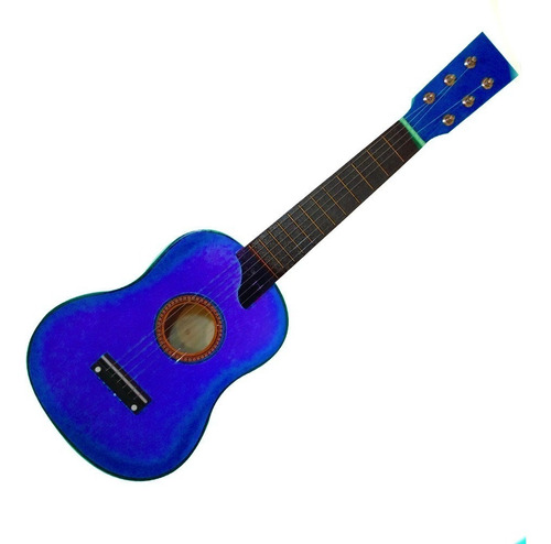 Guitarra Pequeña Para Niños Azul Principiante Uñeta+cuerda