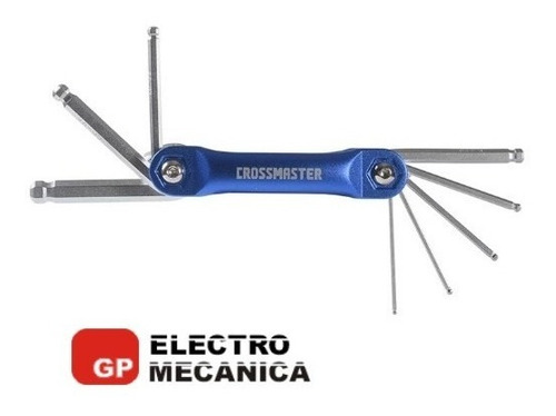 Imagen 2 de 7 de Llaves Hexagonales Allen Metricas Plegables Crossmaster 8 Pz