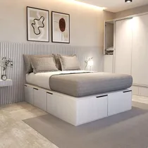 Comprar Cama Box Emc Queen Con 6 Cajones Y 2 Zapateros Venecia