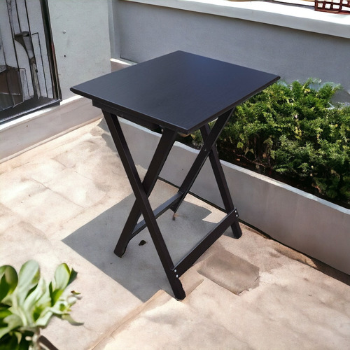 Mesa De Servicio Plegable De Madera Exclusiva Y Util Hogare Color Rectangular Chocolate