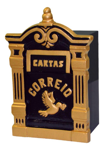 Caixa Correio Para Cartas Diamantina Ouro Detras 15x23x30cm