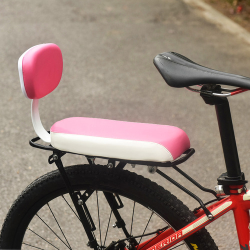 Asiento Bicicleta Niños Con Respaldo.cojín De Cuero Pu