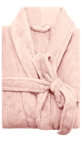 Roupão De Banho Feminino G Microfibra Camesa Rosa Blush