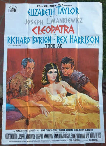 Afiche- Cleopatra- Elizabeth Taylor- Richard Burton - 1963