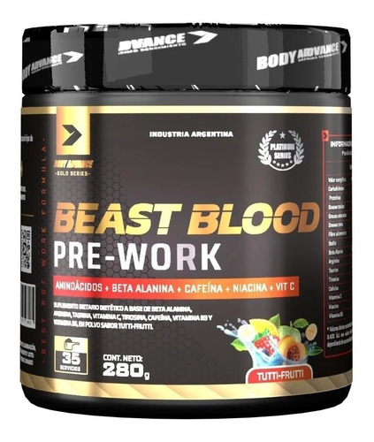 Beast Blood Pre Entrenamiento 35 Servicios -  Body Advance