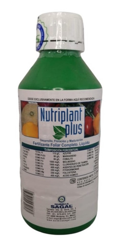 2 Lts Nutriplant Plus Nutriente Foliar Para Plantas 