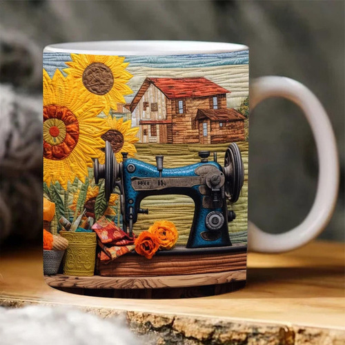 Taza 3d De Costura Tazas De Café Con Estampado De Máquina De