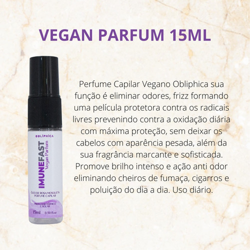 Perfume Capilar Imunefast Obliphica 15ml