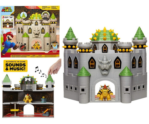 Figura De Bowser Con Castillo Deluxe Y Sonidos ¡¡envío Ya!!
