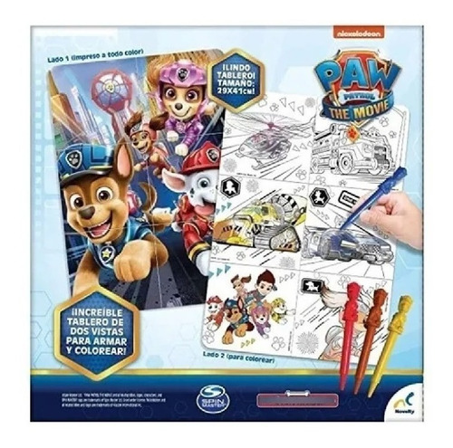Paw Patrol Rompecabezas Doble Vista Coloreable Novelty