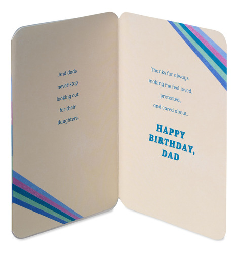 Tarjeta De Cumpleaños Para Papá De Hija Never Stop Looking O