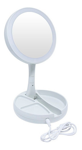 Espejo articulado con luz LED Mr-10 Western Frame de 28,5 cm, color blanco