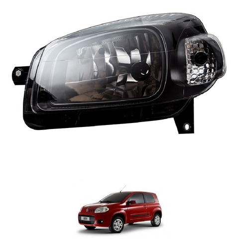 Optica Fiat Uno Attractive 2014 2015 2016 Fondo Negro