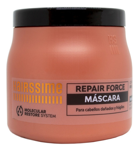 Hairssime Repair Force Máscara Reparadora Dañado Grande 3c