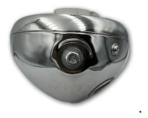 Imagen 3 de 3 de Faro Led Completo Con Carcaza Cromada Gn125 Moto