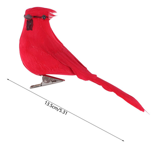 Espuma Artificial Roja Hecha A Mano Con Forma De Pájaro, 10