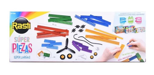 Imagen 2 de 5 de Bloques Ladrillos Rasti Super Piezas 70 Piezas Caja
