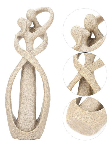 Amante De La Piedra Arenisca Figura Abrazo Beso Estilo Ar