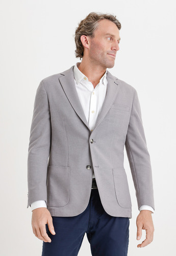 Chaqueta Hombre Casual Tejida Gris Trial