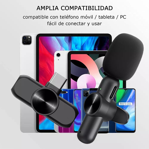 Micrófono Lavalier Inalámbrico Para iPhone, iPad Y Android