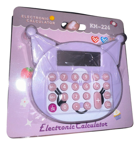 Calculadora Hello Kitty Y Kuromi 8 Dígitos Escolar Varios Violeta