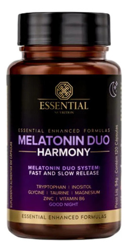 Melatonina Harmony Essential Nutrition - 120 Caps Sem Sabor