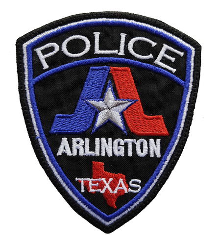 Parche Bordado Policia Police Arlington Texas Insignia Estre