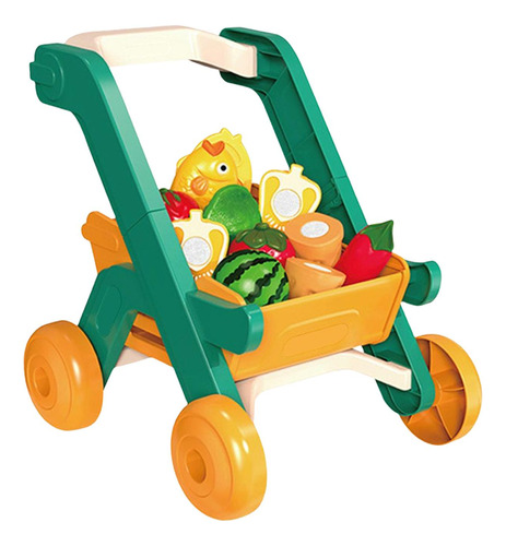 Play House Toys Shopping Trolley Cart Lovely Fruit Food