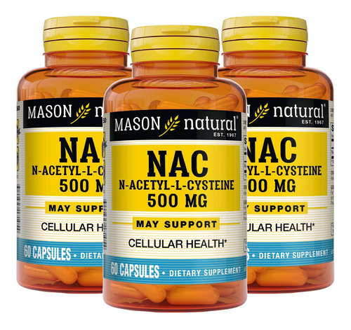 Mason Natural Nac N-acetil L-cisteína 500 Mg - Apoya La Sa.