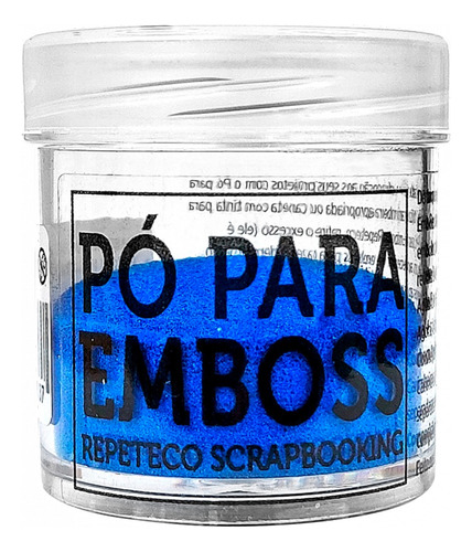 Repeteco - Pó Para Emboss Opaco - Cor Azul - 14gr 