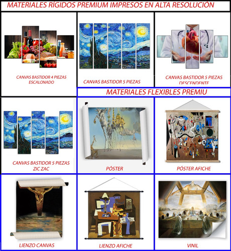 Marco De Madera Con Poster Pintura Al Oleo 45x70cm