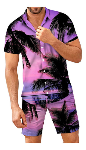 W6 Conjunto De Ropa De Playa Hawaiana Para Hombre Camisa Boh