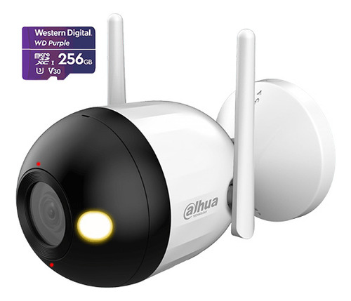Kit videovigilancia Cronos Cámara Dahua IP Bala F4C-LED 4MP Full Color Audio WiFi + Microsd 256gb + Accesorios - Kit De Cámara Inteligente DH-F4C-LED-256GB (Memoria MicroSD WDD256G1P0C)