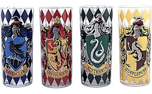 Silver Buffalo Harry Potter Movie 1-8 House Crest Juego De V