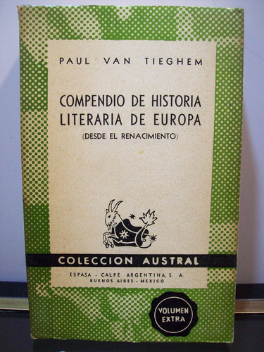 Adp Compendio De Historia Literaria De Europa P. Van Tieghem