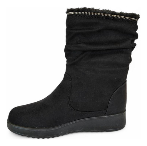 Bota Media Casual Mujer Via Rosmini Vicini Negro